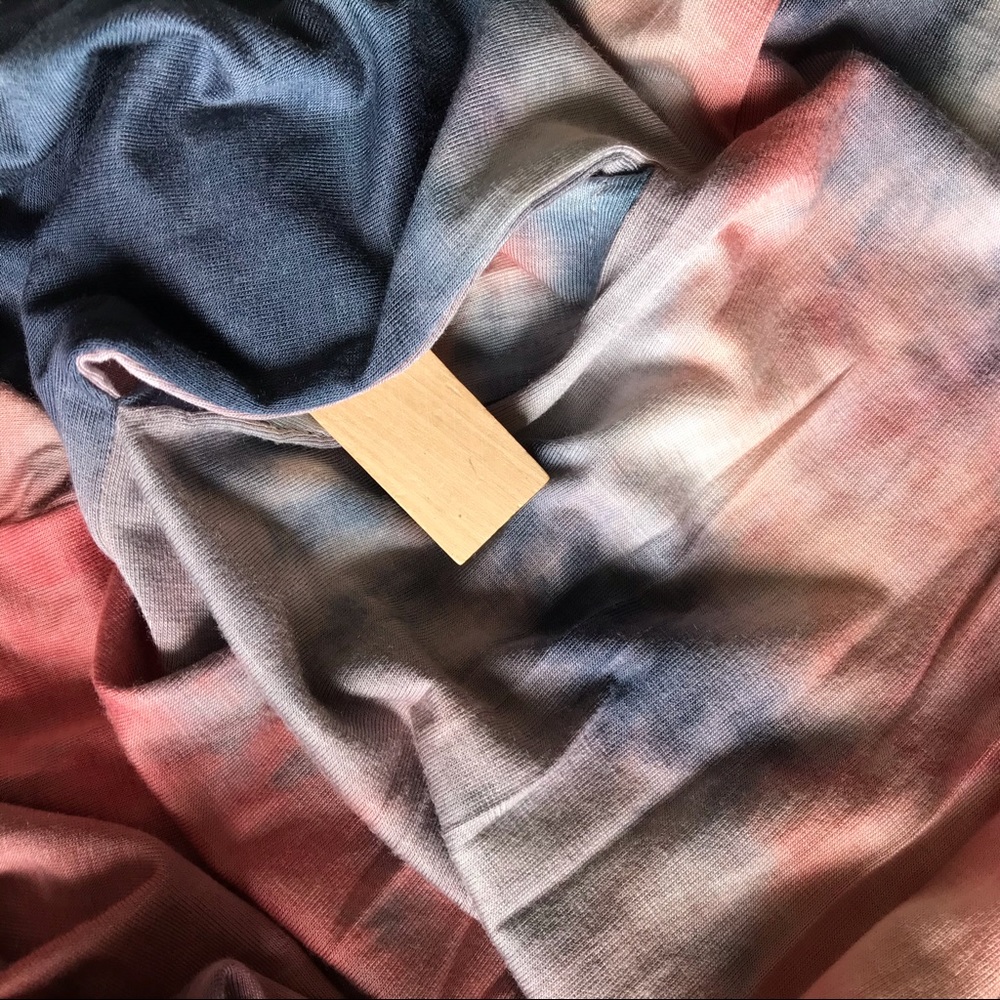 Coin 1904 Tie Dye Hooded Long Vest With Pockets - Picture 4 of 5